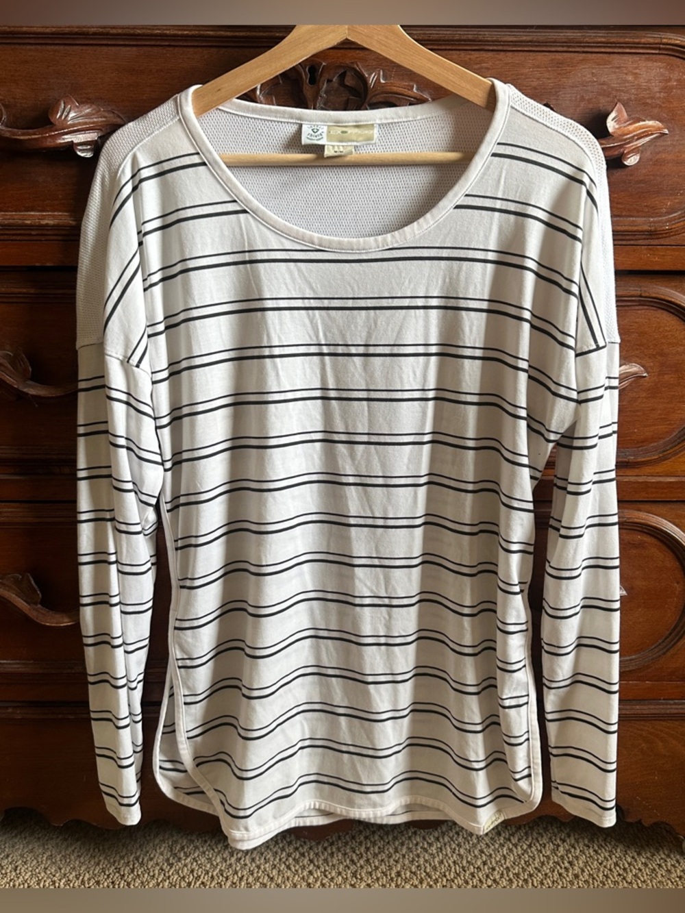 Exofficio black and white striped insect repelling top - Picture 3 of 9
